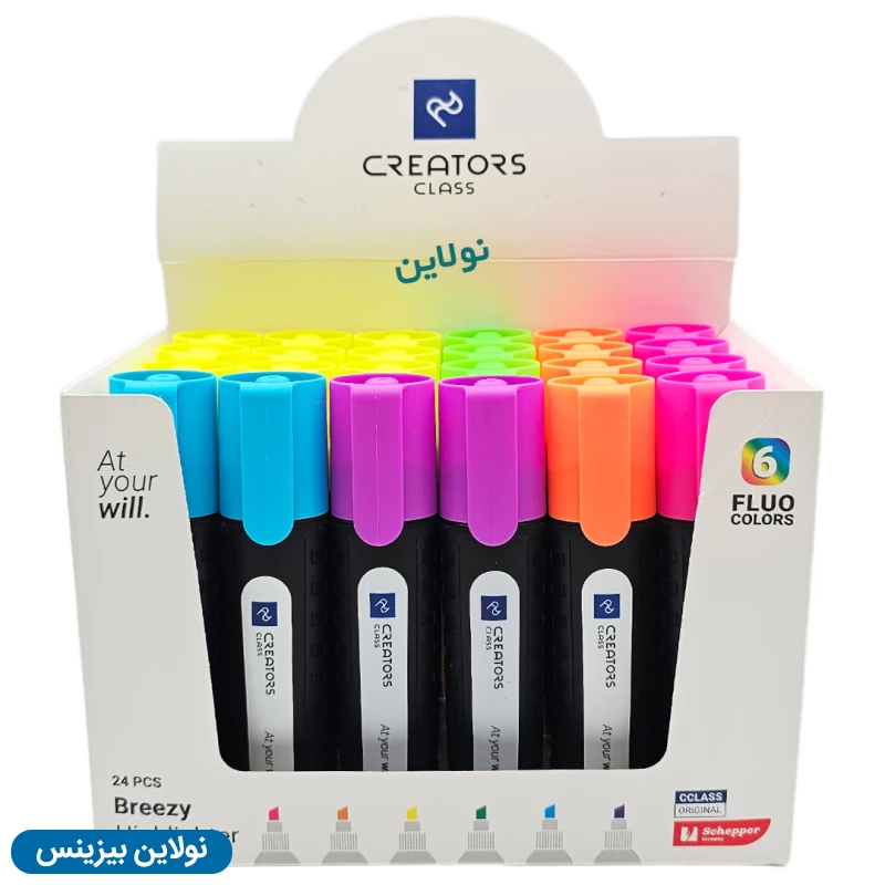 قیمت و خرید ماژیک هایلایتر مدل علامت زن بریزی Breezy سی کلاس بسته 24 عددی کد CCBRHF | نولاین بیزینس