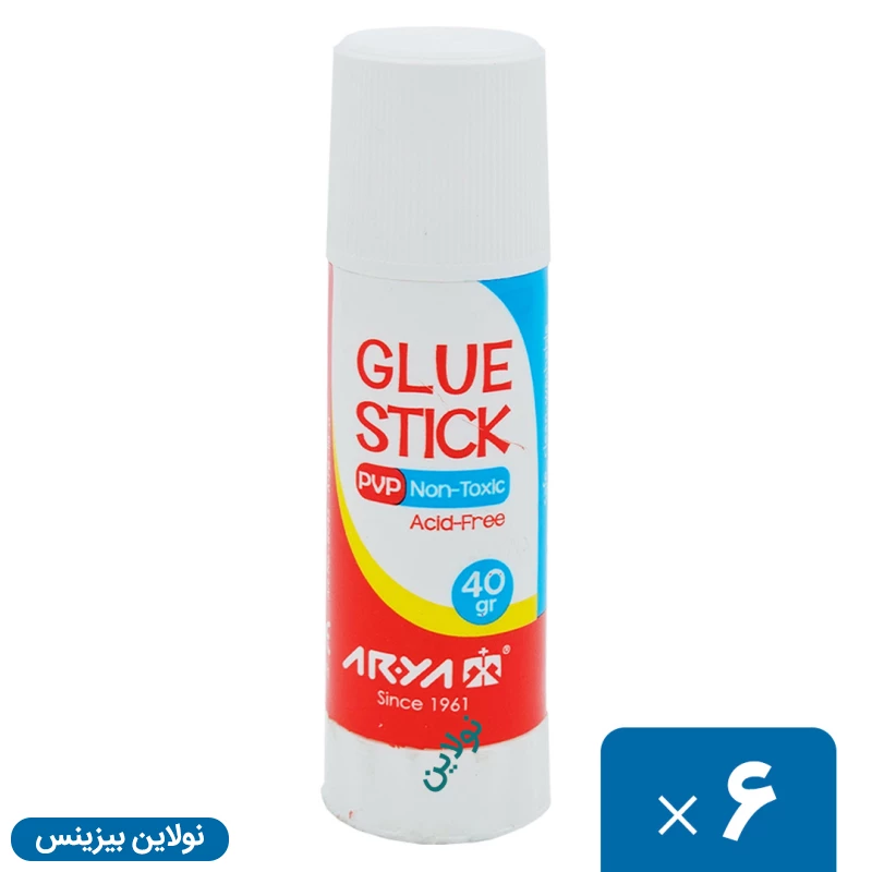 قیمت و خرید چسب ماتیکی 40 گرم آریا بسته 6 عددی کد 8055 | نولاین بیزینس