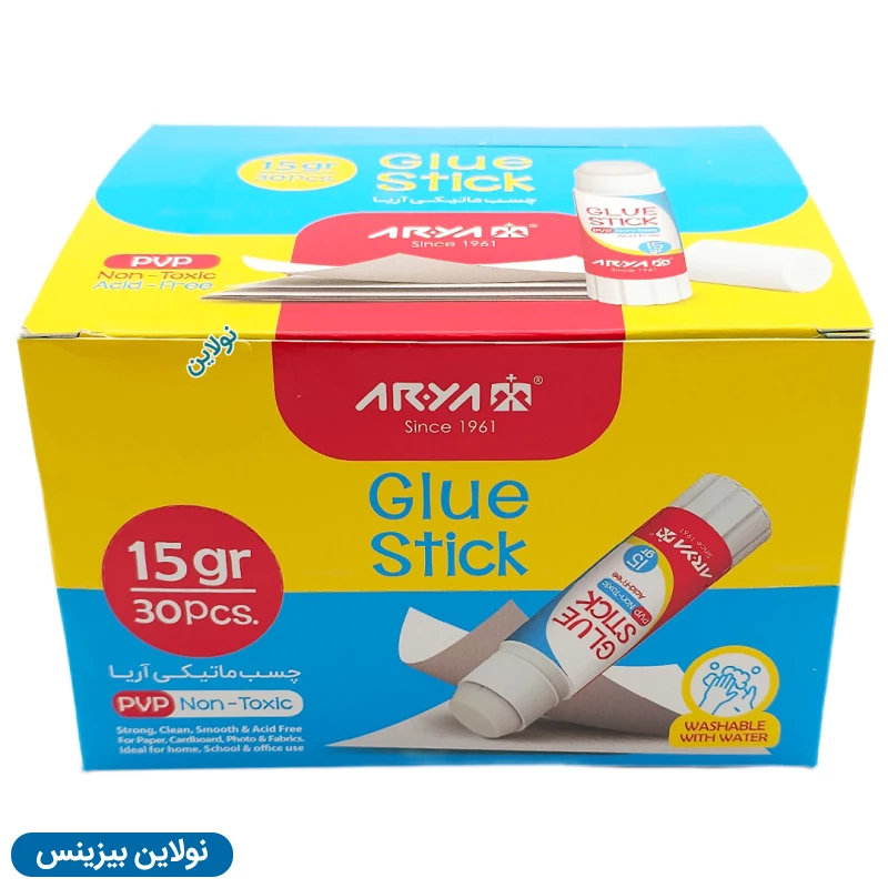 قیمت و خرید چسب ماتیکی 15 گرم آریا بسته 30 عددی کد 8005 | نولاین بیزینس