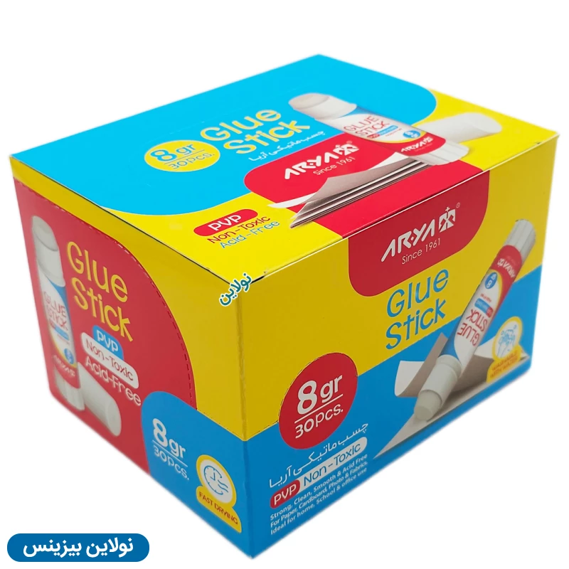 قیمت و خرید چسب ماتیکی 8 گرم آریا بسته 30 عددی کد 8010 | نولاین بیزینس