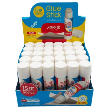 چسب ماتیکی 15 گرم آریا بسته 30 عددی کد 8005 | نولاین بیزنس