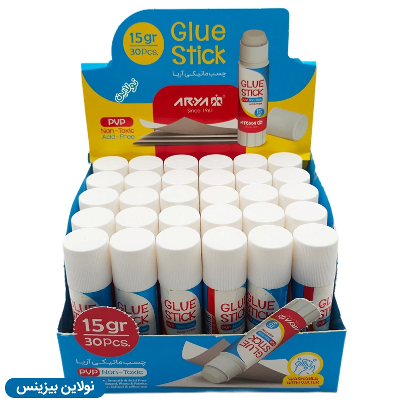 قیمت و خرید چسب ماتیکی 15 گرم آریا بسته 6 عددی کد 8005 | نولاین بیزینس