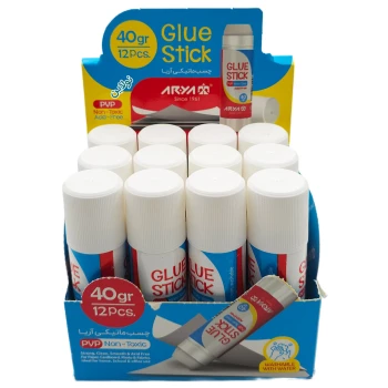 چسب ماتیکی 40 گرم آریا بسته 12 عددی کد 8055 | نولاین بیزنس