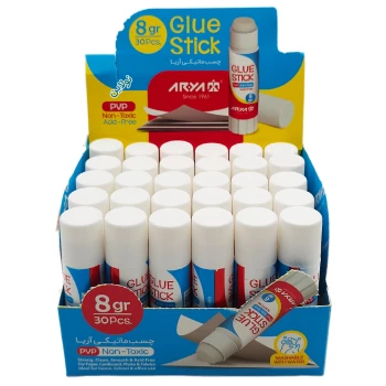 چسب ماتیکی 8 گرم آریا بسته 30 عددی کد 8010 | نولاین بیزنس