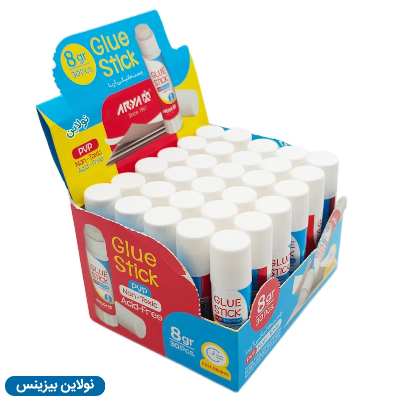 قیمت و خرید چسب ماتیکی 8 گرم آریا بسته 30 عددی کد 8010 | نولاین بیزینس