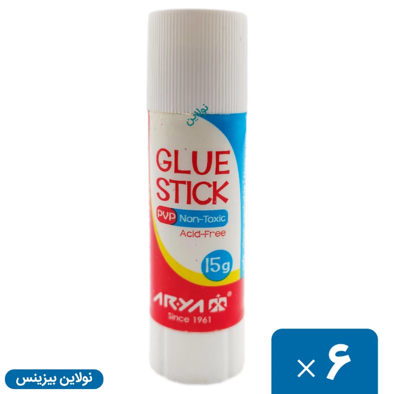 قیمت و خرید چسب ماتیکی 15 گرم آریا بسته 6 عددی کد 8005 | نولاین بیزینس