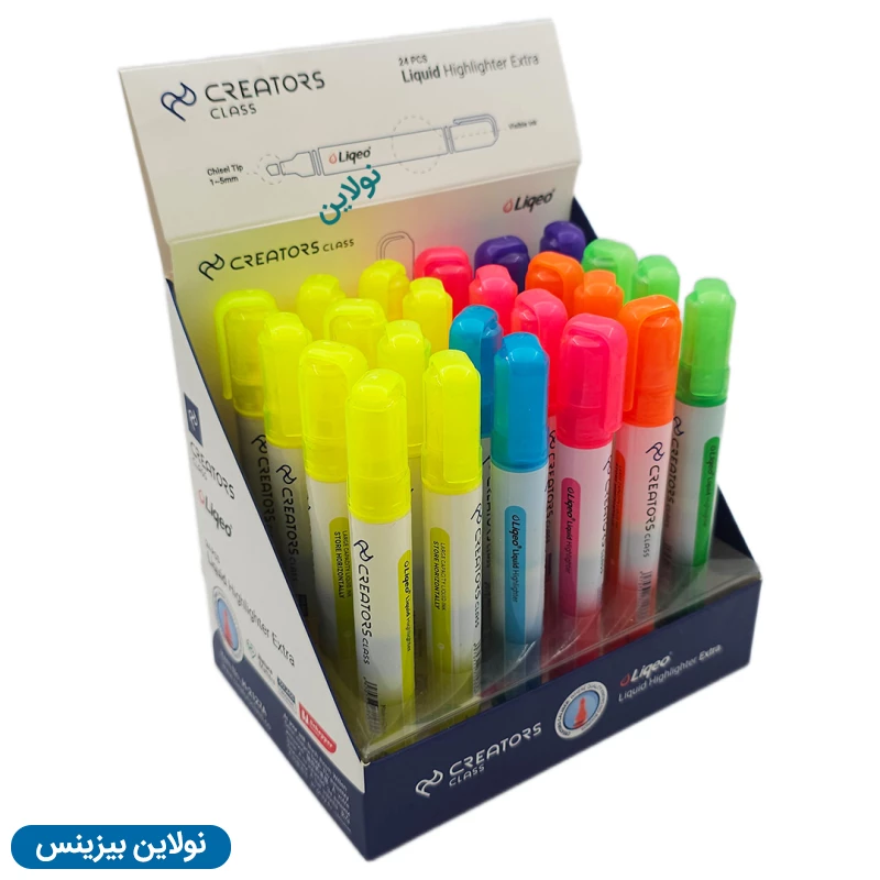 قیمت و خرید ماژیک هایلایتر مدل علامت زن جوهر مایع سی کلاس مدل Liqeo Extera بسته 24 عدد کد H-2127A | نولاین بیزینس