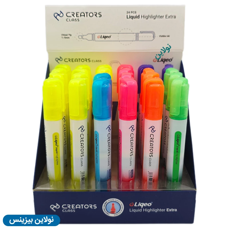 قیمت و خرید ماژیک هایلایتر مدل علامت زن جوهر مایع سی کلاس مدل Liqeo Extera بسته 24 عدد کد H-2127A | نولاین بیزینس