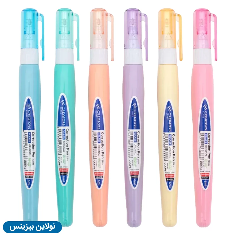 قیمت و خرید غلط گیر مینی قلمی سی کلاس مدل اسلیم پاستلی حجم 6 میلی لیتر بسته 12 عدد کد CCCP6 | نولاین بیزینس