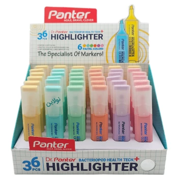 ماژیک هایلایتر مدل علامت زن پنتر مدل پاستلی بسته 36 عددی کد CH-512 | نولاین بیزینس