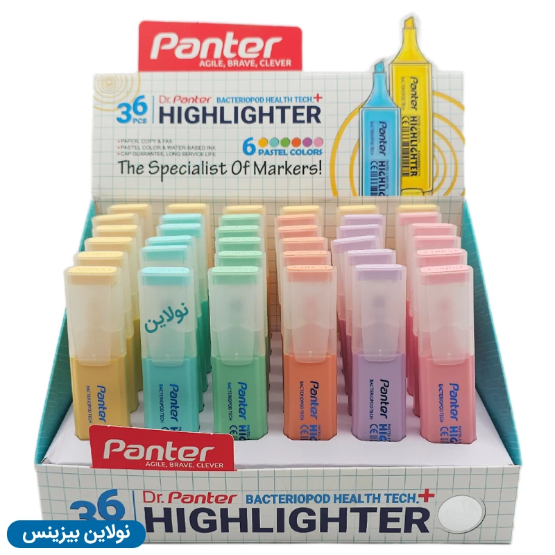 قیمت و خرید ماژیک هایلایتر مدل علامت زن پنتر مدل پاستلی بسته 36 عددی کد CH-512 | نولاین بیزینس