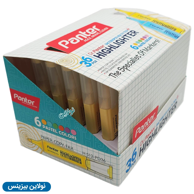 قیمت و خرید ماژیک هایلایتر مدل علامت زن پنتر مدل پاستلی بسته 36 عددی کد CH-512 | نولاین بیزینس