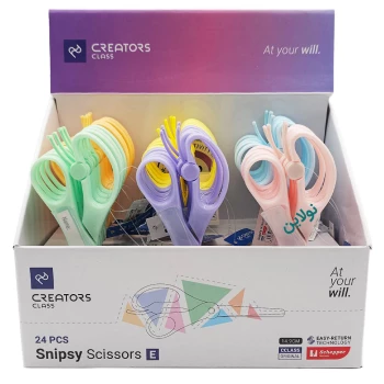 قیچی کوچک اسنیپسی snipsy سی کلاس مدل E بسته 24 عددی | نولاین بیزینس