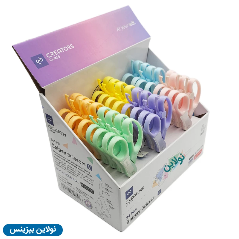 قیمت و خرید قیچی کوچک اسنیپسی snipsy سی کلاس مدل E بسته 24 عددی | نولاین بیزینس