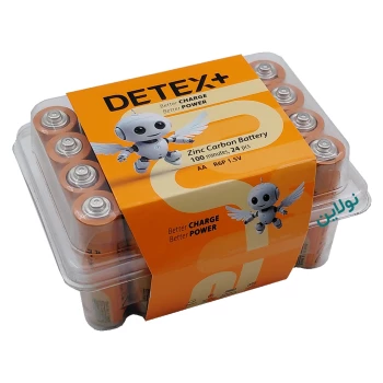 باتری قلم دیتکس پلاس مدل Zinc Carboon AA R6P 1.5v بسته 24 عددی | نولاین بیزینس