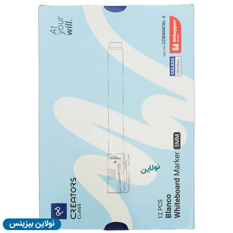 قیمت و خرید ماژیک وایت برد سی کلاس مدل نوک تخت بلانکو Blanco بسته 12 عددی کد CCBWMCB-5 | نولاین بیزینس