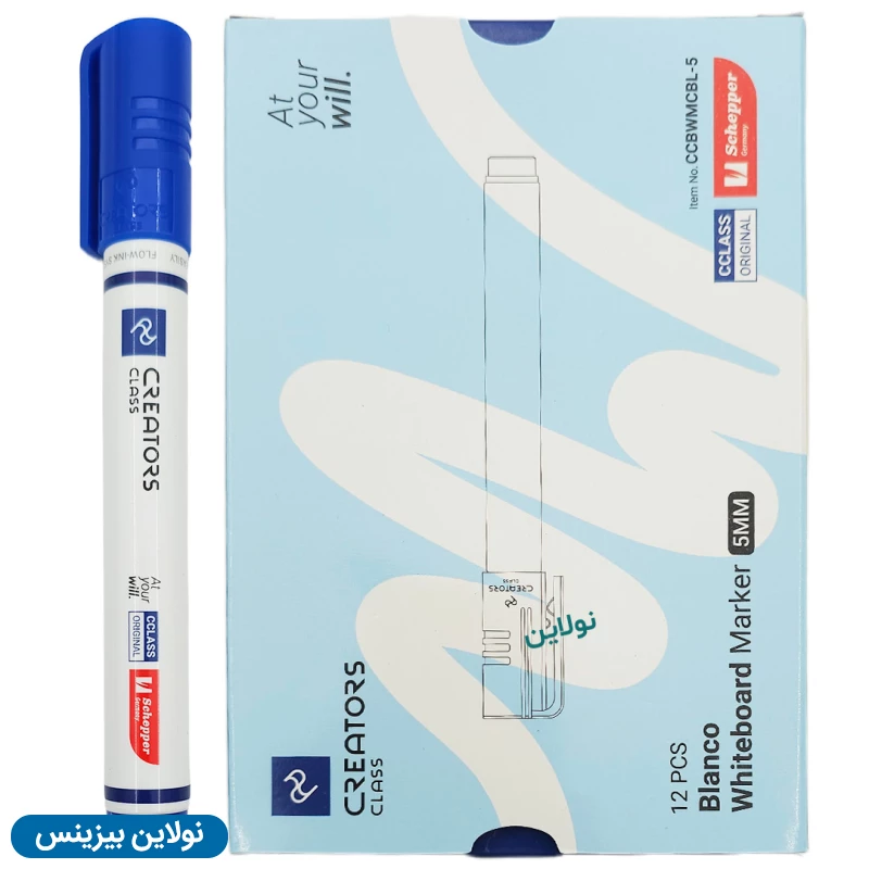قیمت و خرید ماژیک وایت برد سی کلاس مدل نوک تخت بلانکو Blanco بسته 12 عددی کد CCBWMCB-5 | نولاین بیزینس
