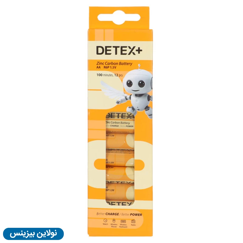 قیمت و خرید باتری نیم قلم دیتکس پلاس مدل Zinc Carboon AAA R03P 1.5v بسته 12 عددی | نولاین بیزینس