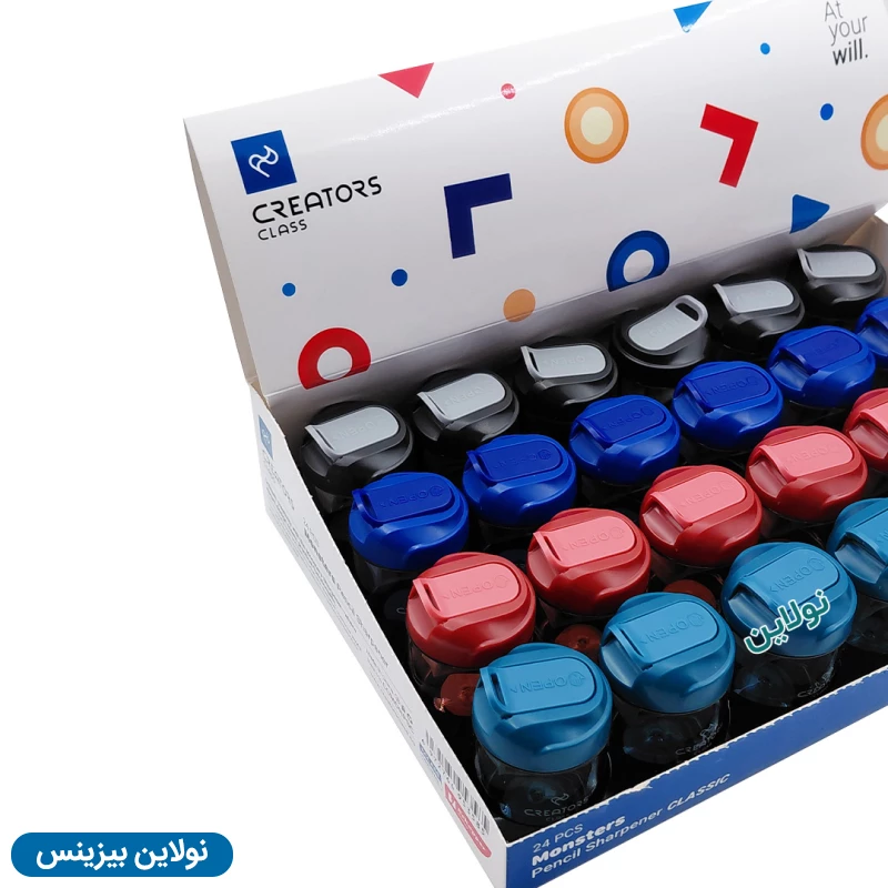 قیمت و خرید تراش مخزن دار سی کلاس 2 سوراخ مدل مانسترز کلاسیک بسته 24 عددی کد CCMONPSC | نولاین بیزینس