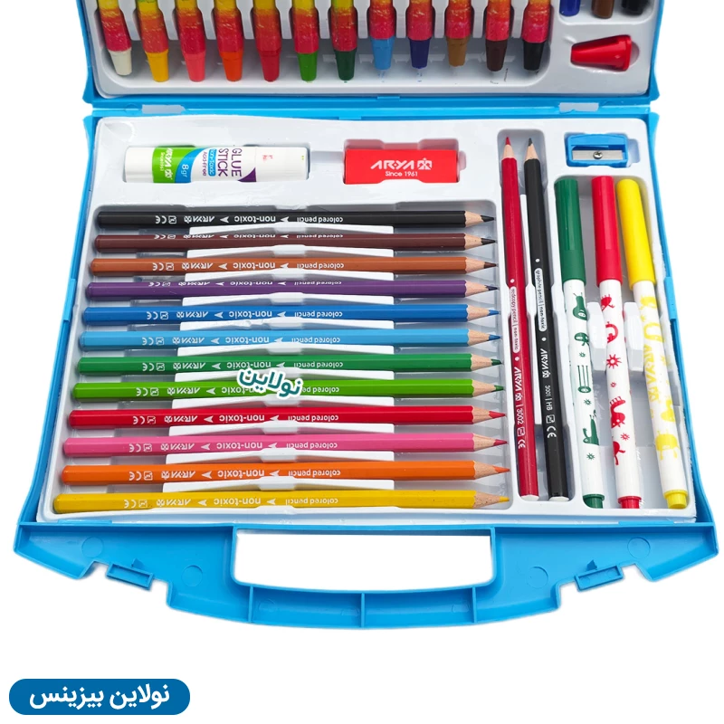 قیمت و خرید کیف ست نقاشی 48 تکه آریا کارتن 12 عددی کد 6030 | نولاین بیزینس
