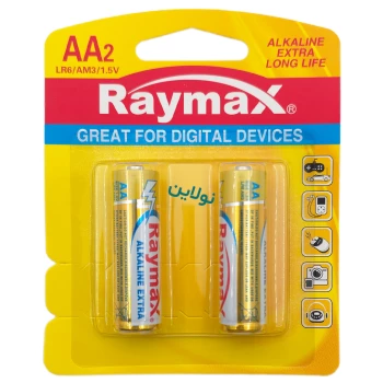 باتری قلمی آلکالاین رایمکس بسته 2 عددی Raymax LR6 AA | نولاین بیزینس