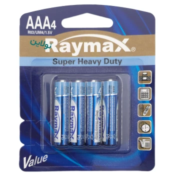 باتری نیم قلم رایمکس بسته 4 عددی Raymax R03 UM3 AAA | نولاین بیزینس