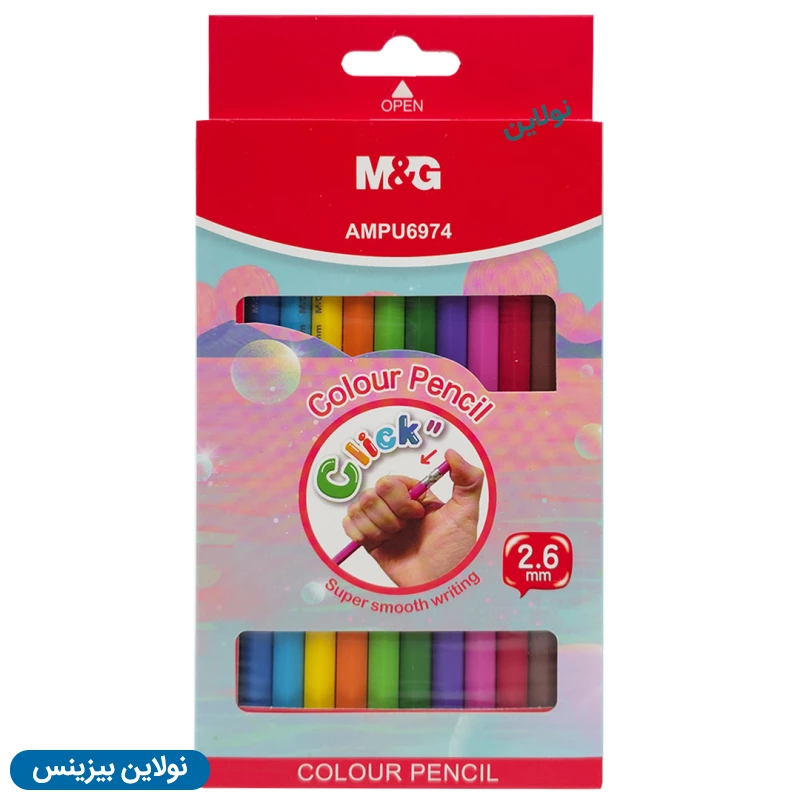 قیمت و خرید مداد رنگی اتودی 12 رنگ ام اند جی M&G کد AMPU6974 | نولاین بیزینس