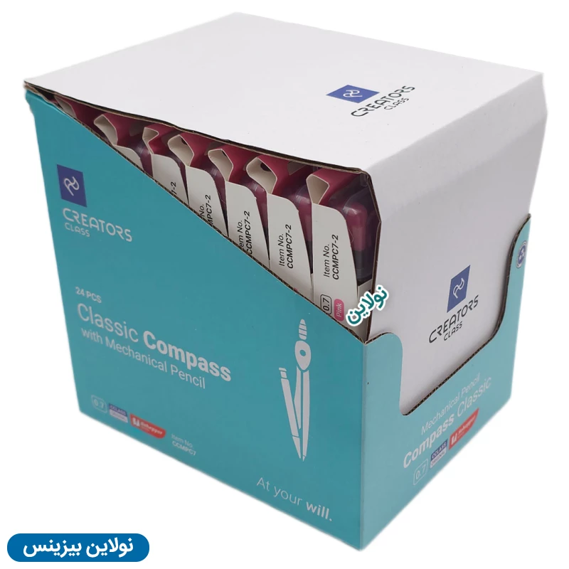 قیمت و خرید پرگار مکانیکال کلاسیک سی کلاس جعبه ای بسته 24 عددی کد CCMPC7 | نولاین بیزینس