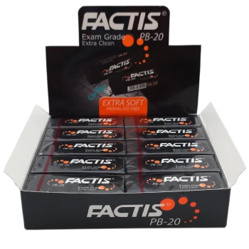 پاک کن مشکی فکتیس سایز بزرگ بسته 20 عددی کد BP-20 | نولاین بیزینس