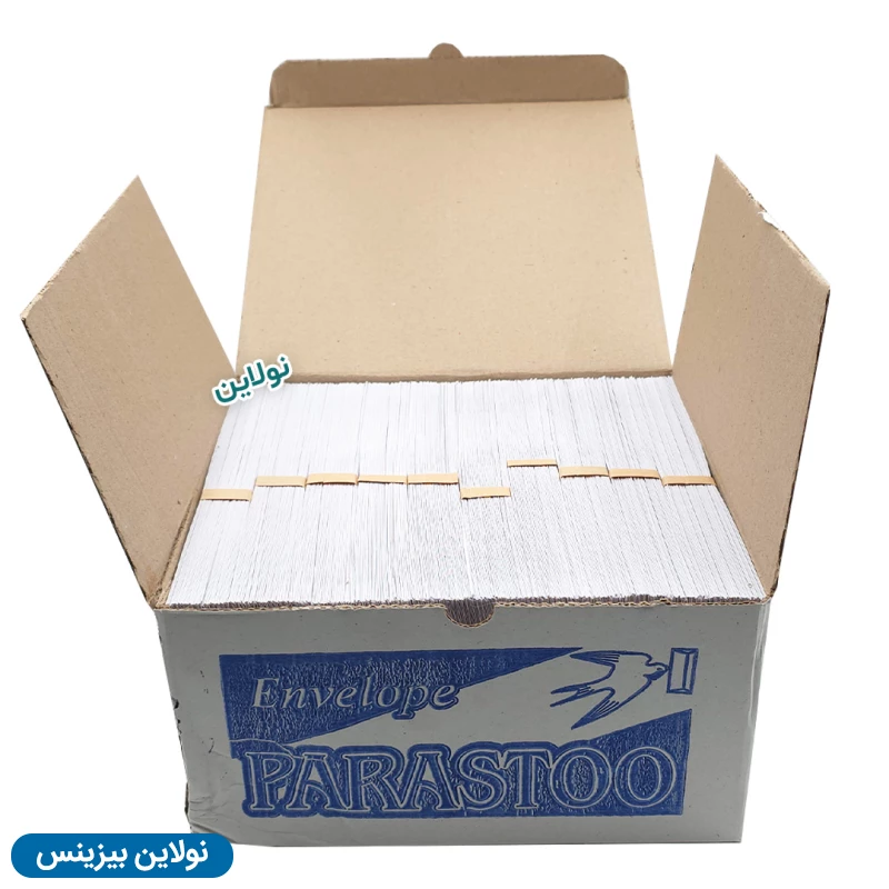 قیمت و خرید پاکت نامه و پول سفید ملخی پرستو بسته 500 عددی | نولاین بیزینس