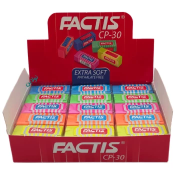 پاک کن رنگی فکتیس سایز کوچک بسته 30 عددی کد CP-30 | نولاین بیزینس
