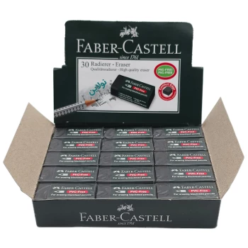 پاک کن مشکی فابر کاستل سایز کوچک بسته 30 عددی مدل PVC Free کد 188950 | نولاین بیزینس