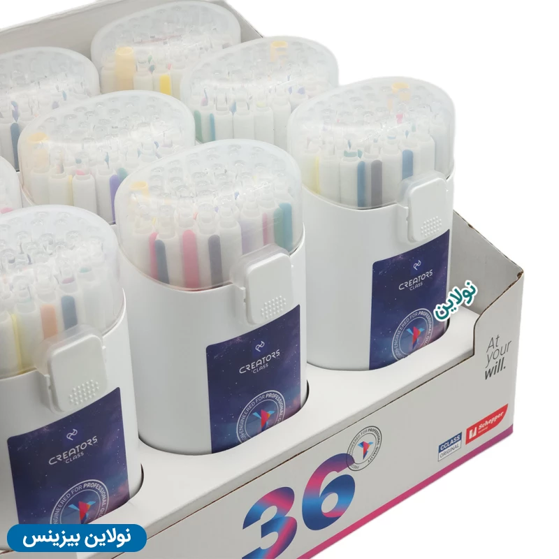 قیمت و خرید مداد رنگی اتودی 36 رنگ Pro سی کلاس بسته 9 عددی مدل Everlast Pro ضخامت 3 میلی متری + تراش کد CP30-36 | نولاین بیزینس