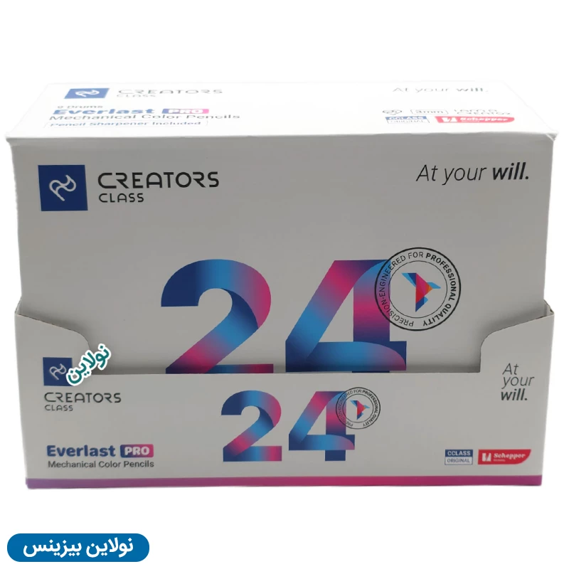 قیمت و خرید مداد رنگی اتودی 24 رنگ Pro سی کلاس بسته 9 عددی مدل Everlast Pro ضخامت 3 میلی متری + تراش کد CP30-24 | نولاین بیزینس