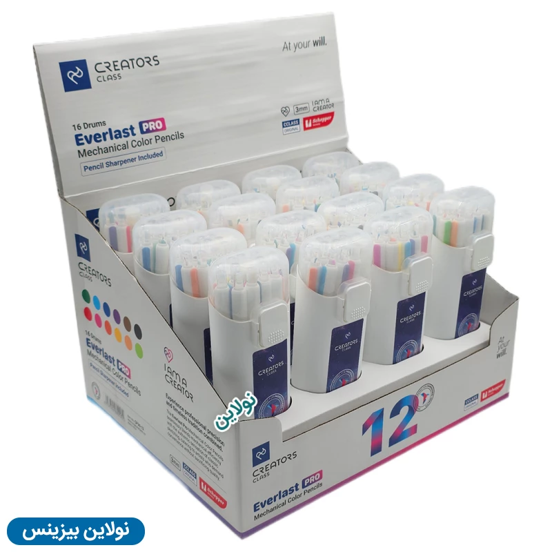قیمت و خرید مداد رنگی اتودی 12 رنگ Pro سی کلاس بسته 12 عددی مدل Everlast Pro ضخامت 3 میلی متری + تراش کد CP30-12 | نولاین بیزینس