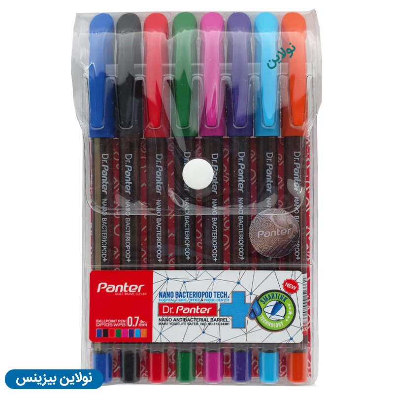 قیمت و خرید خودکار دکتر پنتر نانو آنتی باکتریال ضخامت 0.7 میلی متری بسته 8 عددی کد DP105 WP8 | نولاین بیزینس