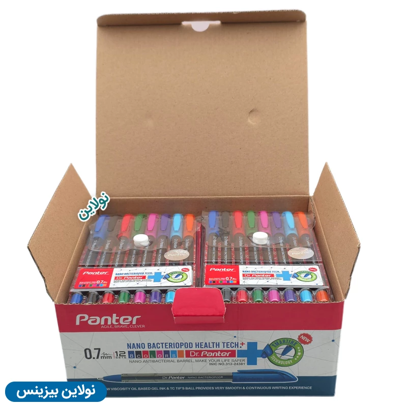 قیمت و خرید خودکار دکتر پنتر نانو آنتی باکتریال ضخامت 0.7 میلی متری بسته 8 رنگ جعبه 12 عددی کد DP105 WP8 | نولاین بیزینس