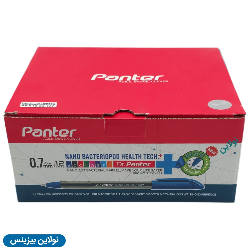 قیمت و خرید خودکار دکتر پنتر نانو آنتی باکتریال ضخامت 0.7 میلی متری بسته 8 رنگ جعبه 12 عددی کد DP105 WP8 | نولاین بیزینس