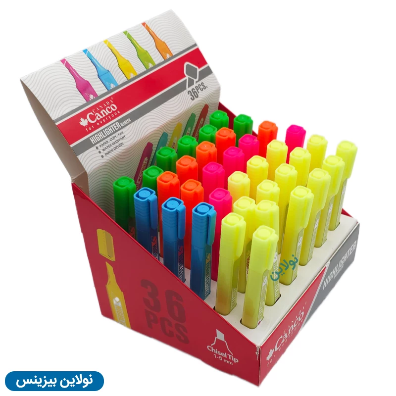 قیمت و خرید ماژیک هایلایتر کنکو مدل فلورسنت بسته 36 عددی | نولاین بیزینس