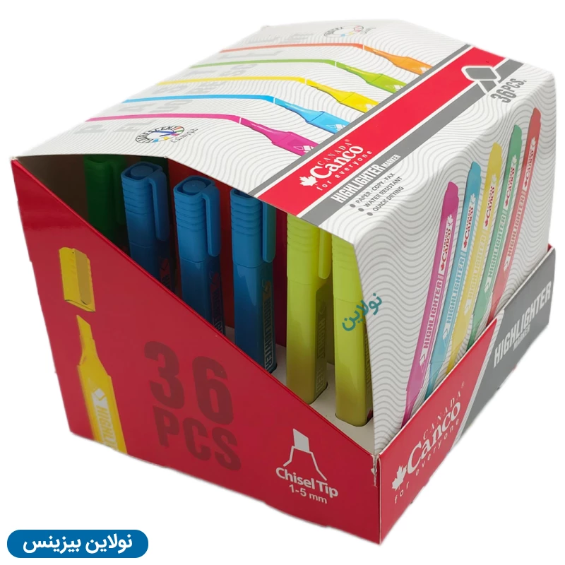 قیمت و خرید ماژیک هایلایتر کنکو مدل فلورسنت بسته 36 عددی | نولاین بیزینس