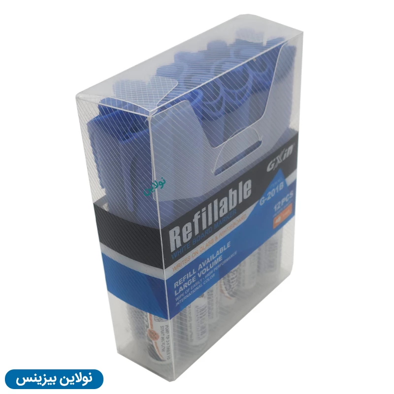 قیمت و خرید ماژیک وایت برد شارژی نوک گرد جیکس این Gxin بسته 12 عددی کد G-201 | نولاین بیزینس