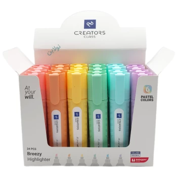 ماژیک هایلایتر مدل علامت زن بریزی Breezy پاستلی سی کلاس بسته 24 عددی کد CCBRHP | نولاین بیزینس