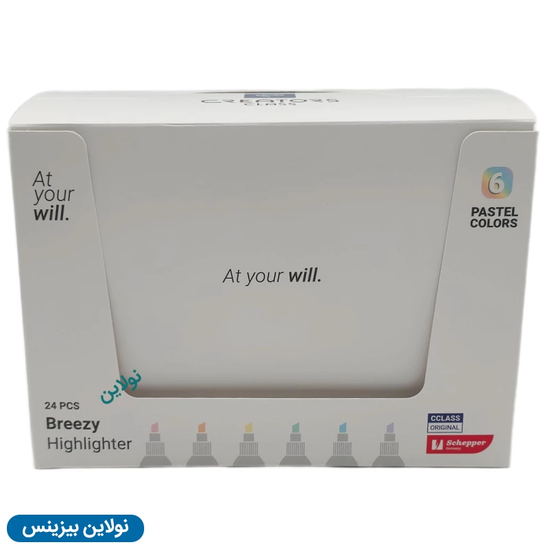 قیمت و خرید ماژیک هایلایتر مدل علامت زن بریزی Breezy پاستلی سی کلاس بسته 24 عددی کد CCBRHP | نولاین بیزینس