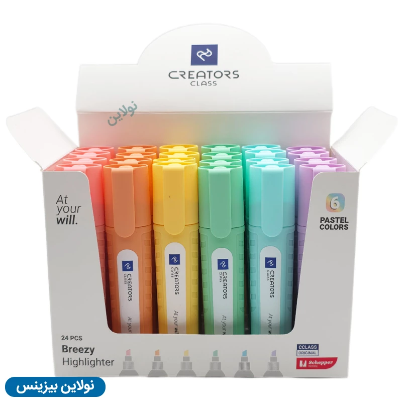 قیمت و خرید ماژیک هایلایتر مدل علامت زن بریزی Breezy پاستلی سی کلاس بسته 24 عددی کد CCBRHP | نولاین بیزینس