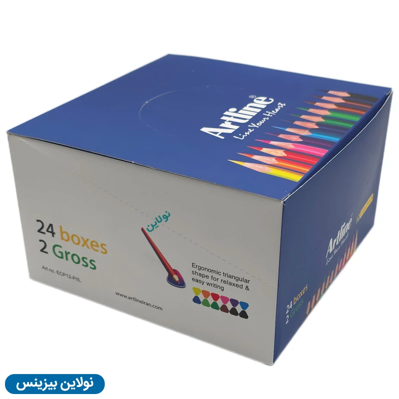 قیمت و خرید پک 24 عددی مداد رنگی 12 رنگ جعبه مقوایی آرت لاین کد ECP12-P/IL | نولاین بیزینس