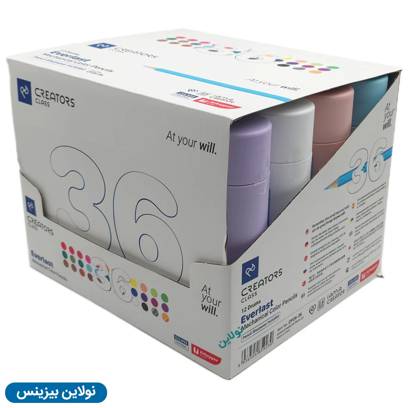 قیمت و خرید مداد رنگی اتودی 36 رنگ سی کلاس مدل everlast بسته 12 عددی کد cp26-36 | نولاین بیزینس