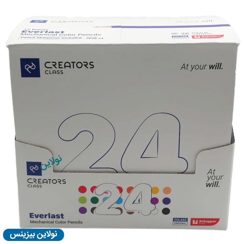 قیمت و خرید مداد رنگی اتودی 24 رنگ سی کلاس مدل everlast بسته 12 عددی کد cp26-24 | نولاین بیزینس