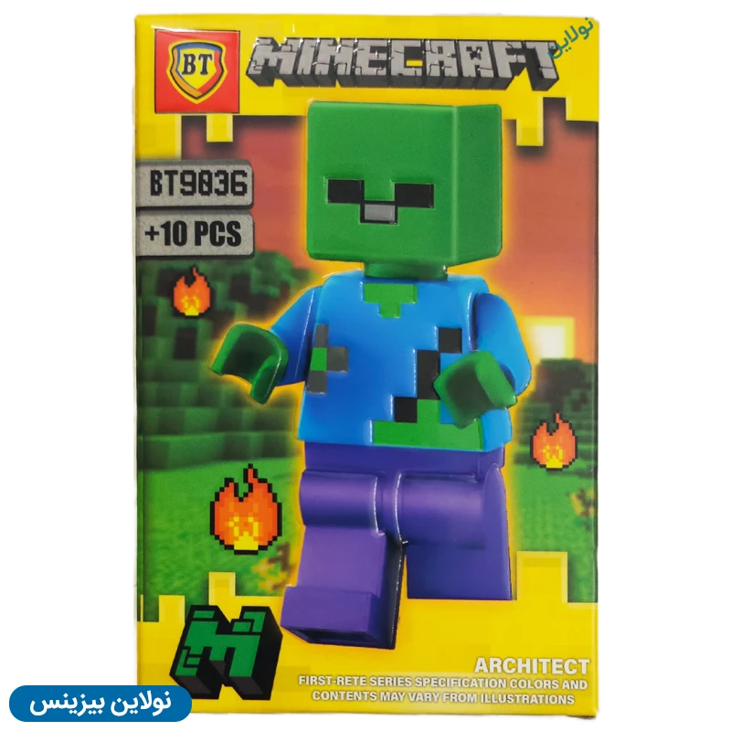 قیمت و خرید لگو آدمک بی تی مدل ماینکرافت Minecraft بسته 12 عددی کد BT9033-36 | نولاین بیزینس