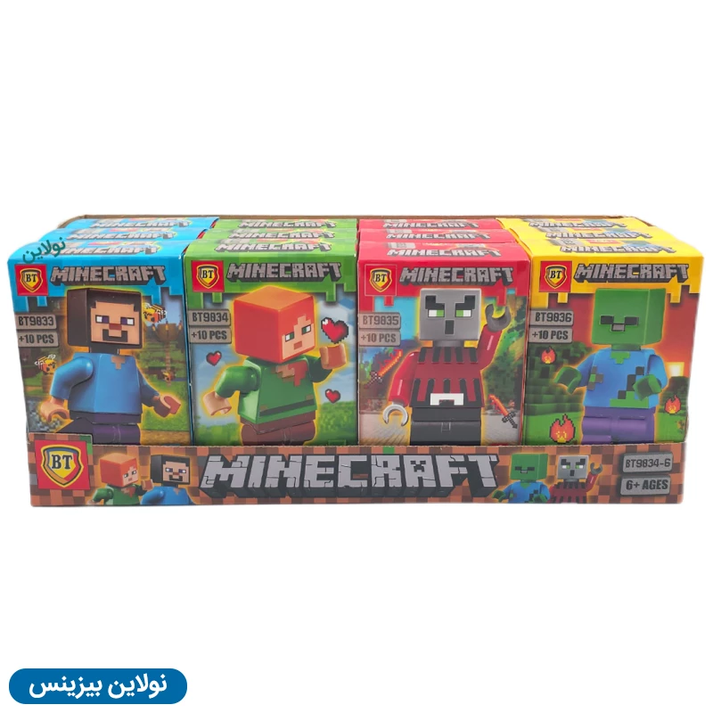 قیمت و خرید لگو آدمک بی تی مدل ماینکرافت Minecraft بسته 12 عددی کد BT9033-36 | نولاین بیزینس