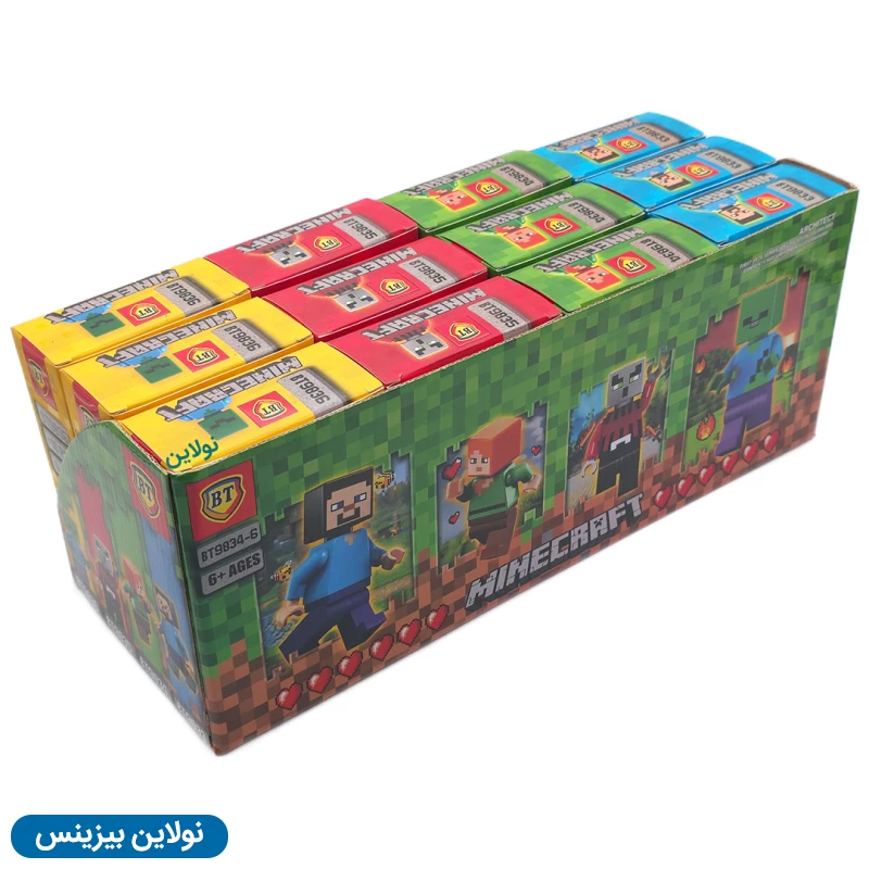 قیمت و خرید لگو آدمک بی تی مدل ماینکرافت Minecraft بسته 12 عددی کد BT9033-36 | نولاین بیزینس